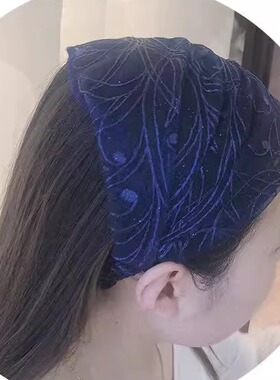 网红头发稀少遮发神器中老年遮白发发箍女士宽边蕾丝头箍压发头饰