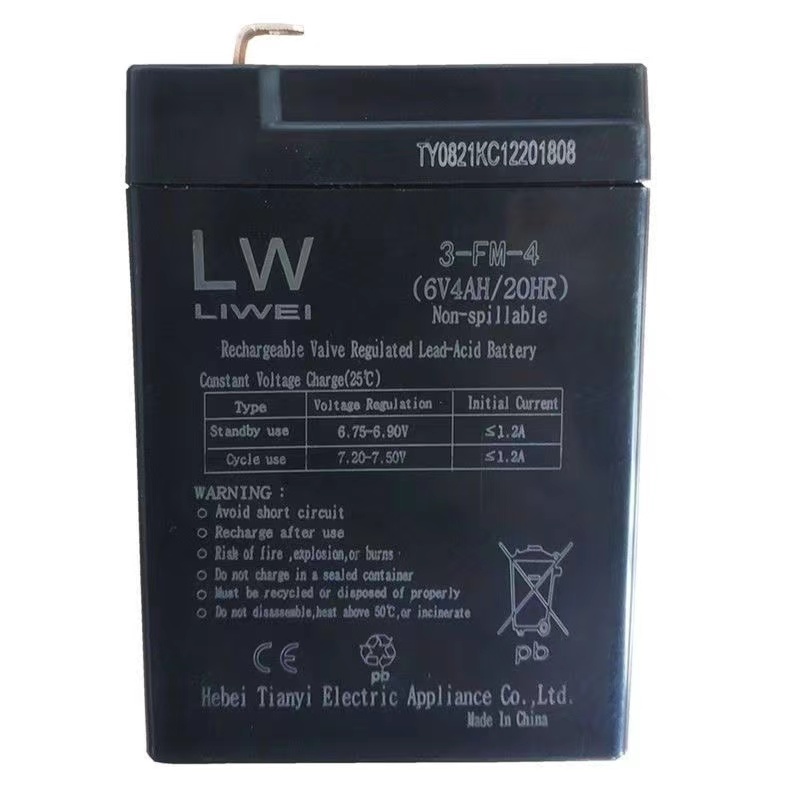 LW力威儿童电动车电瓶3-FM-4.5三轮摩托车玩具汽车12V6V4.5蓄电池 - 图3