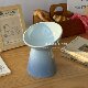 Cool color ceramic high-legged slanted mouth pet food bowl