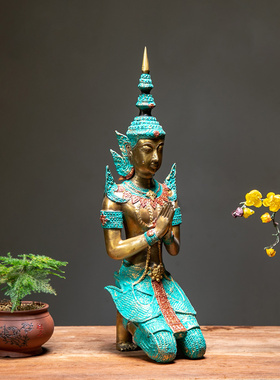东南亚风泰国仕女人物雕塑艺术品
