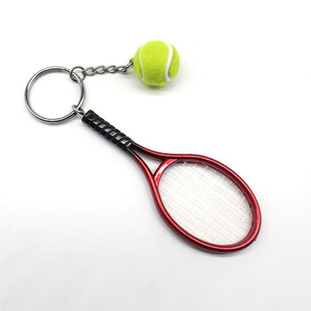 ພວງກະແຈ tennis pendant ກິລາ tennis keychain ໃຫມ່ mini tennis racket keychain ຂອງຂວັນ exquisite