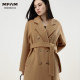 Mid-length double-sided cashmere coat woolen Hepburn style