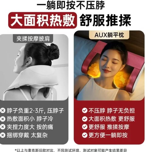 志高颈椎按摩仪器家用腰部背部智能揉捏多功能肩颈按摩枕神器 - 图0