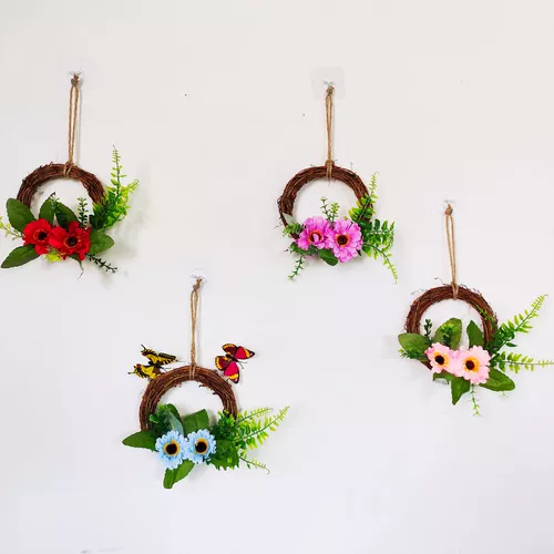 Сельский ветровой фальшивый цветок висят цветочный кольцо стены стена Стена Круг круглый кулон лаборатория лаборатории комнаты