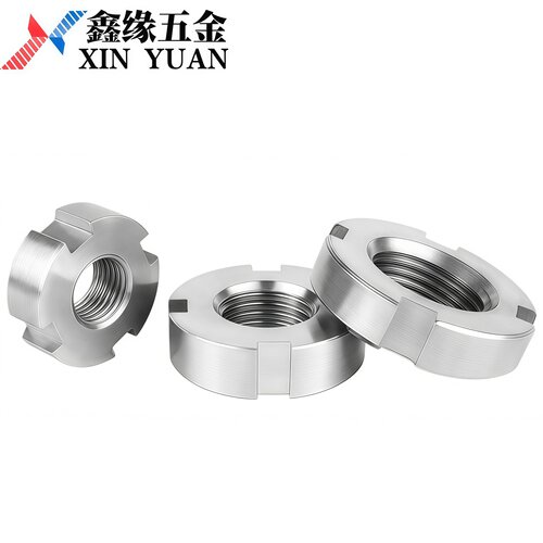 304不锈钢开槽圆螺母 M14M16M18M20M22M24M25M27M30M33M36M39*1.5 - 图3
