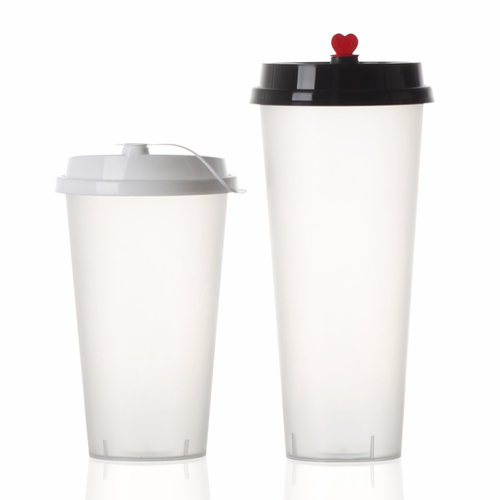 一次性奶茶杯子带盖塑料定制奶茶杯注塑杯商用90口径700ml塑料杯 - 图3