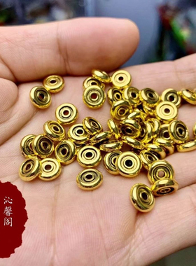 合金镀 铜隔片星月金刚菩提手串佛珠108文玩配饰