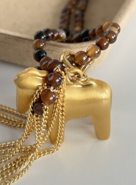 幸福之马拉丝小马本命年毛衣链