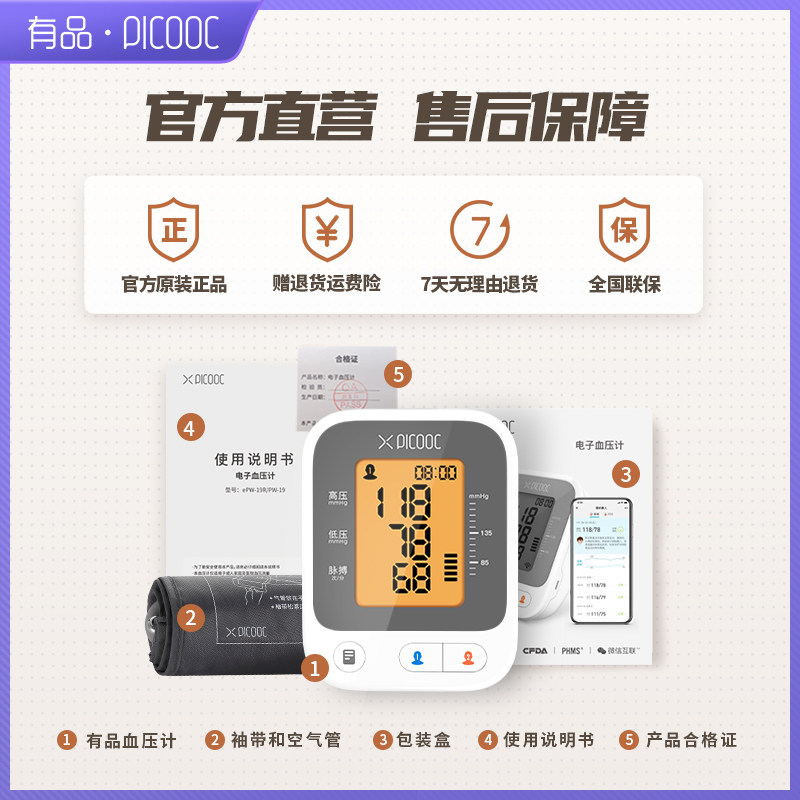 有品血压测量仪家用老人电子血压计 picooc有品血压计（电子血压计）