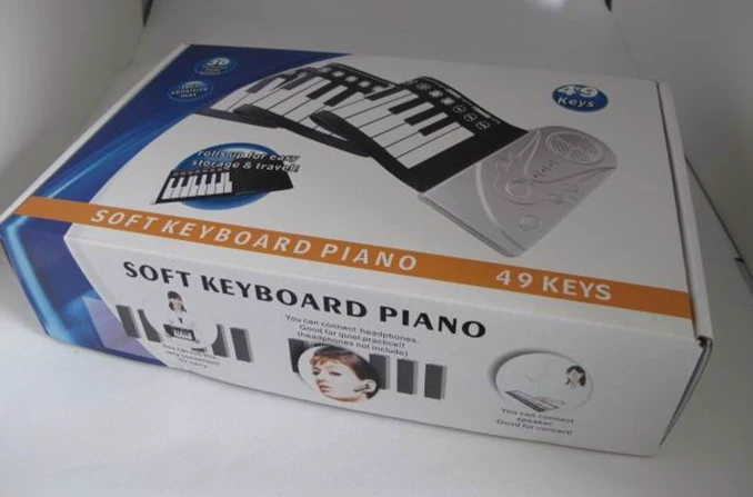 Piano, handheld folding silicone synthesizer, 49 keys