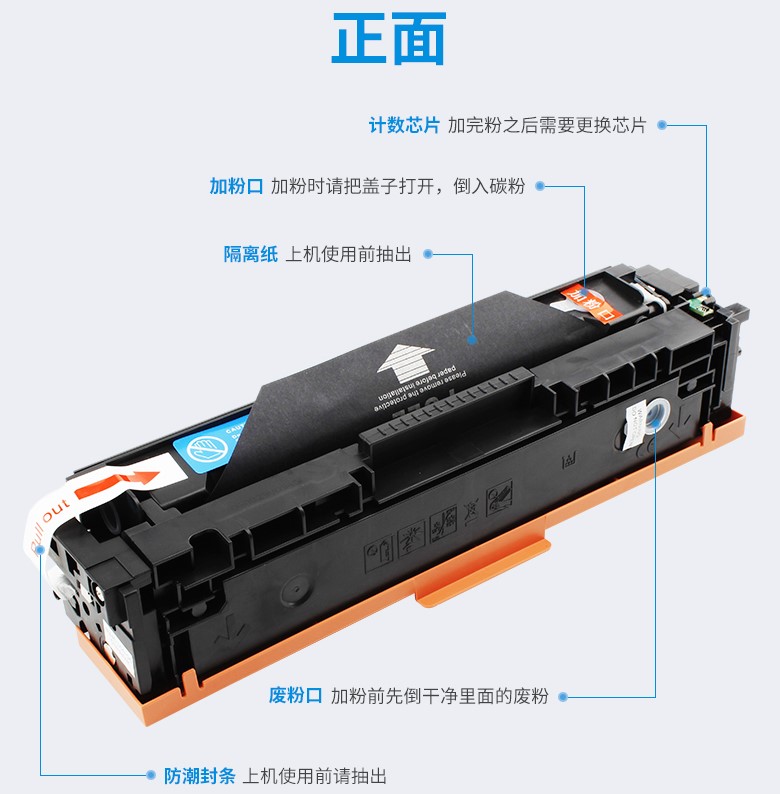 绘霸适用惠普CF510A硒鼓M154A M154nw M181fw M180n彩色打印机墨盒HP204A碳粉盒color LaserJet Pro MFP粉盒-图0