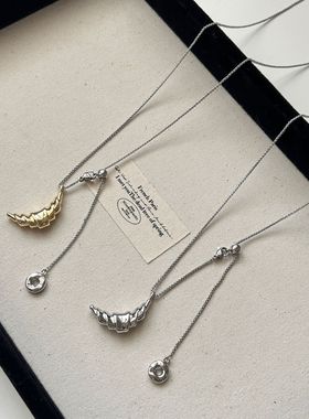 抽拉式高级感毛衣项链女日常百搭