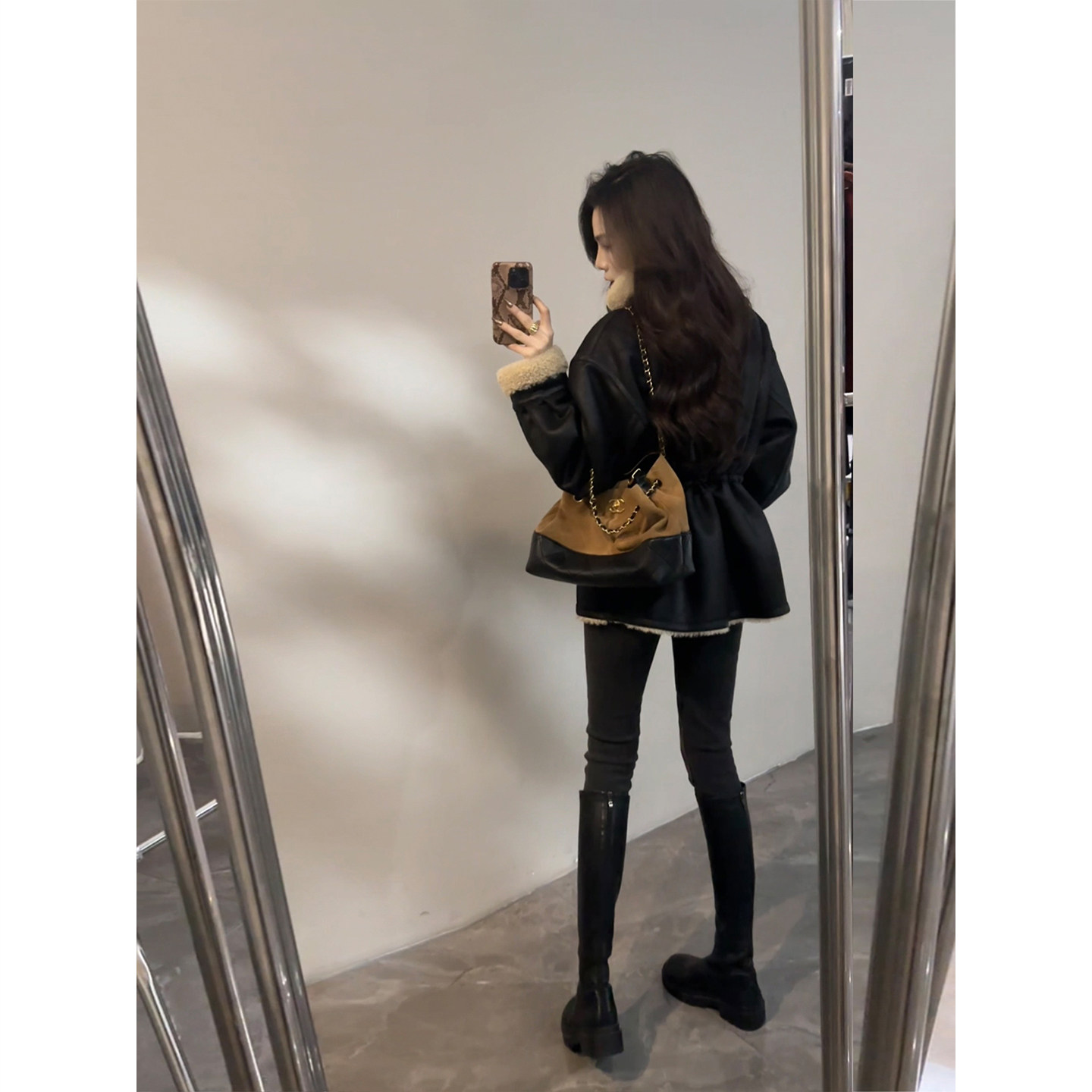 大婷婷冬季时尚麂皮绒毛毛机车服抽绳保暖女短外套上衣加厚DT1790,淘宝优惠券,粉丝福利购,淘宝优惠卷