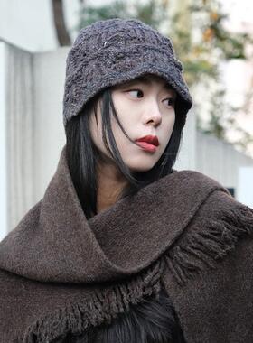 秋冬针织帽女冷帽显脸小保暖