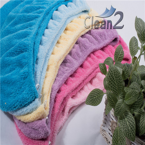 台湾进口clean2干发帽速干加长加大加厚包头巾包发帽柔软吸水包邮 - 图1