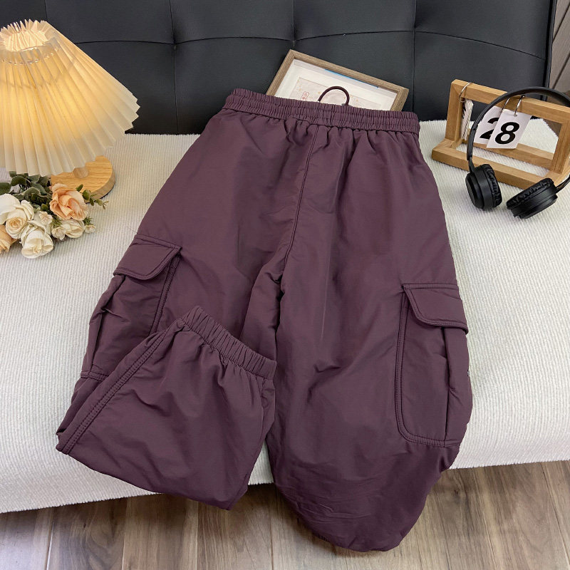 海洋家特价童装男女童秋冬新款长裤 儿童滑雪裤 加厚保暖工装裤,淘宝优惠券,粉丝福利购,淘宝优惠卷