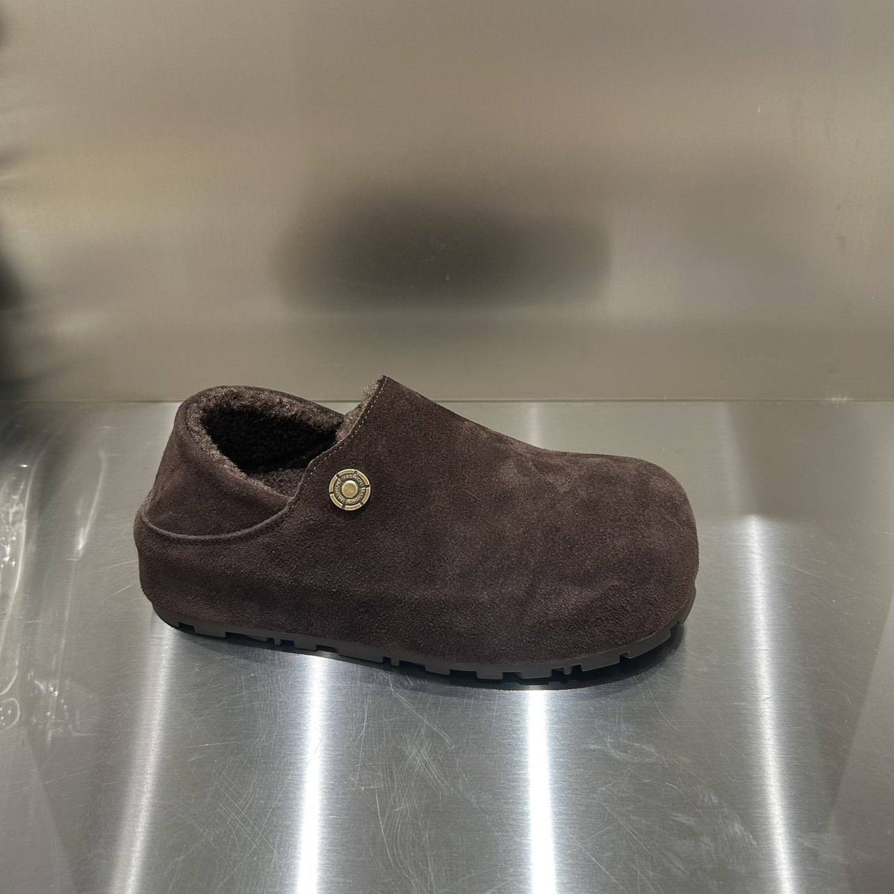 欧洲站女鞋牛皮~加薄绒可两穿全包一脚蹬增高小土豆软面豆豆勃肯,淘宝优惠券,粉丝福利购,淘宝优惠卷