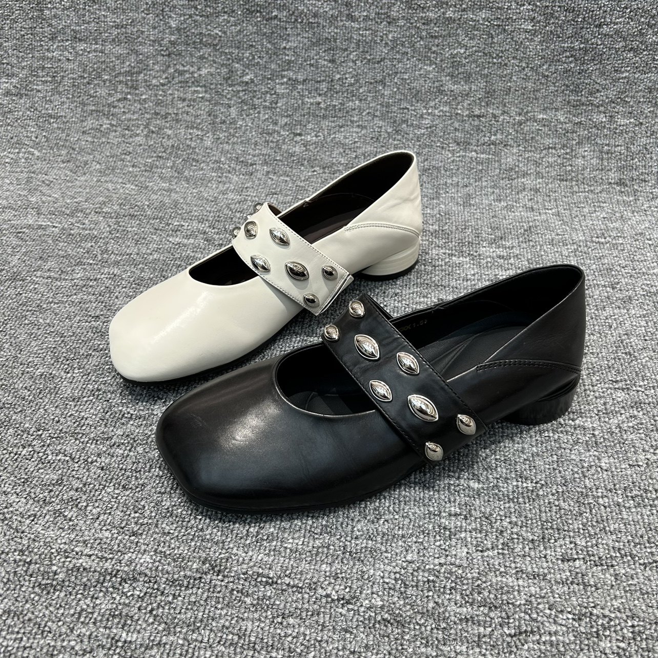 特价女鞋2025新款铆钉方头平底舒适百搭时尚单鞋胎牛皮玛丽珍,淘宝优惠券,粉丝福利购,淘宝优惠卷