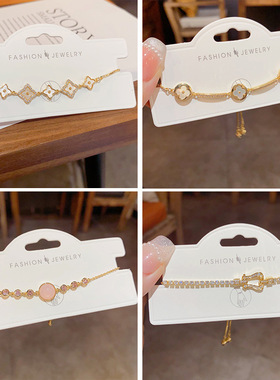 小众时尚独特个性潮流锆石手链女轻奢百搭设计简约高级感手饰批发