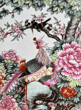 景德镇客厅中式瓷板画手绘