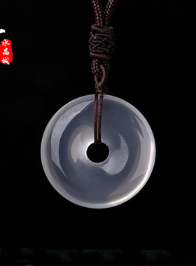 白水晶平安扣饰品项链坠