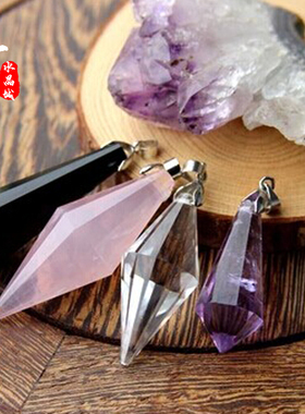 天然灵摆天然灵摆吊坠刻面东陵玉