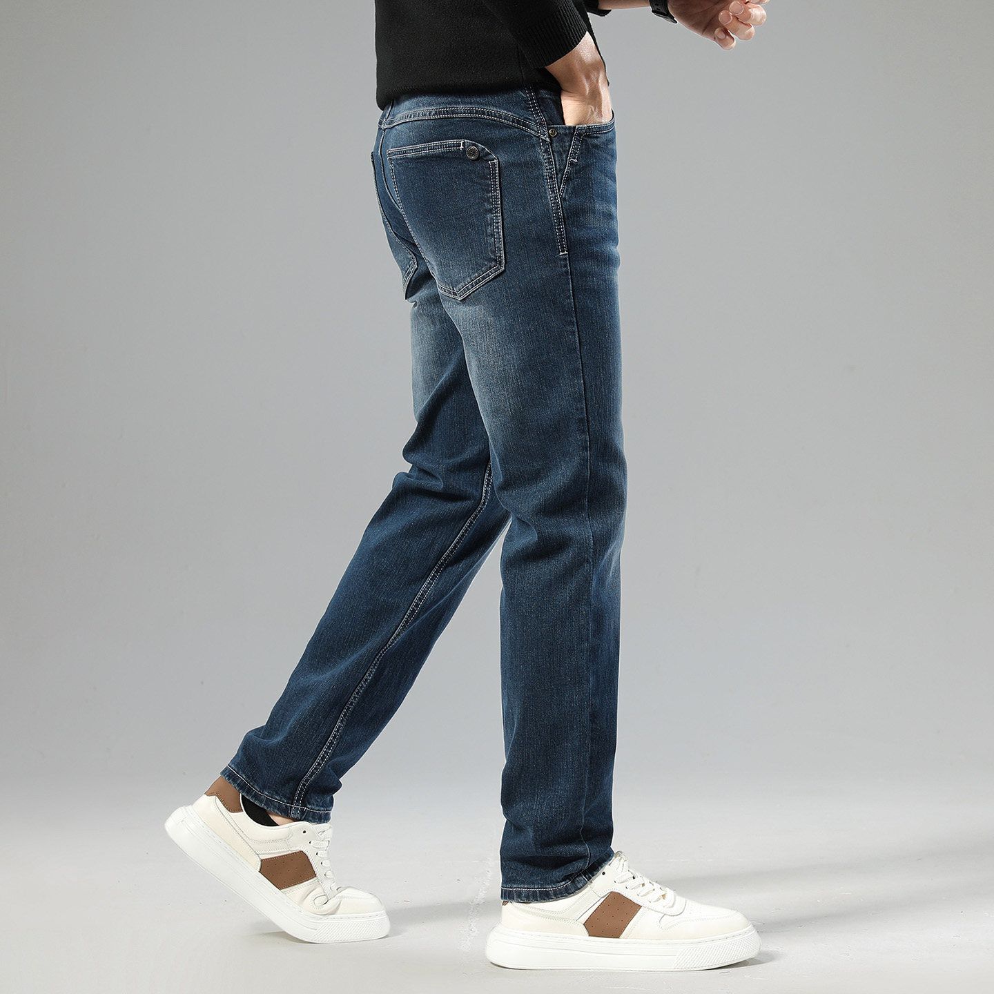 High-end light luxury cotton men's jeans 207
