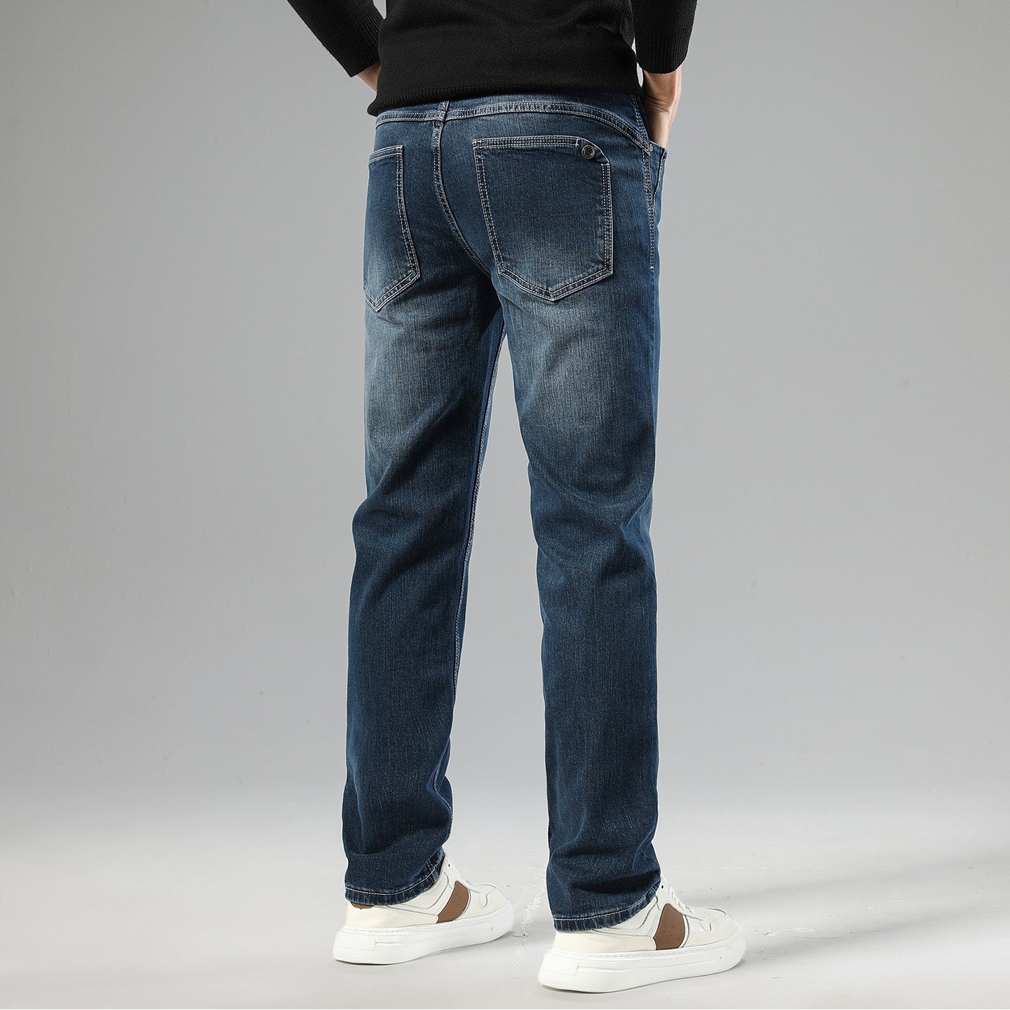 High-end light luxury cotton men's jeans 207