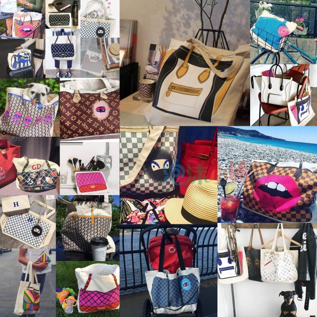 美代正品 My Other Bag Tote 帆布大牌惡搞 單肩包 購物袋-中號