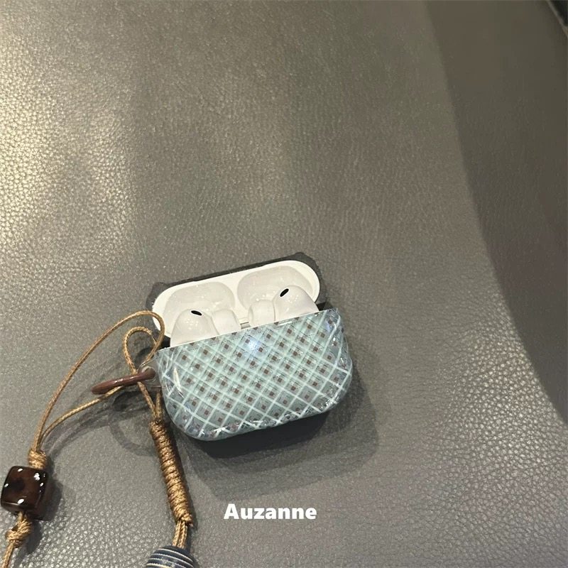 半透撞色格纹适用于airpods4代蓝牙保护套2代3代pro苹果耳机壳,淘宝优惠券,粉丝福利购,淘宝优惠卷