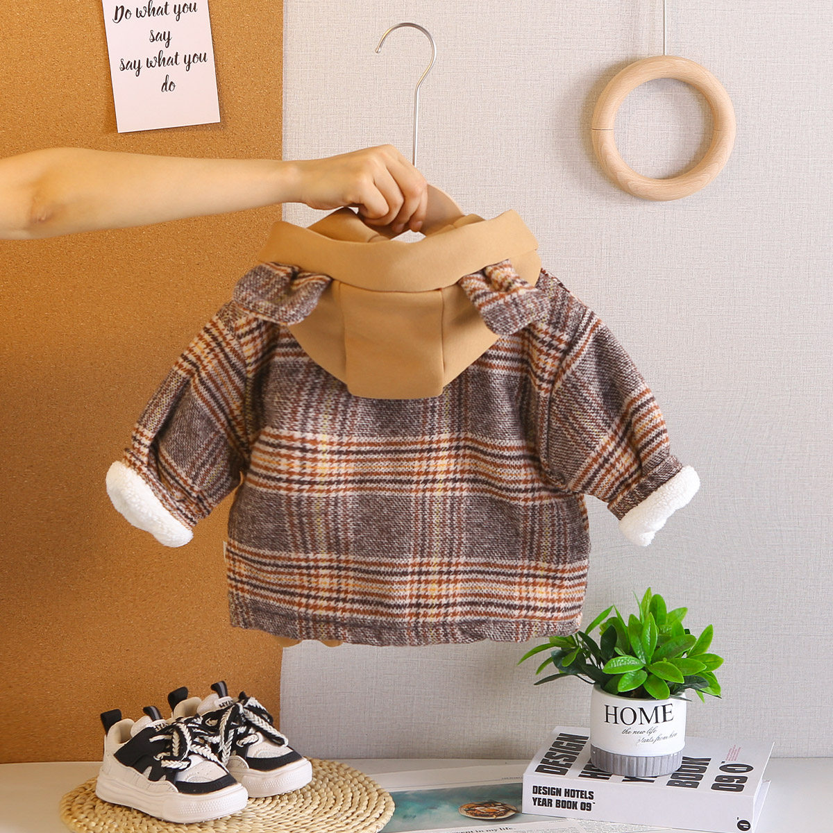 男童宝宝秋冬季加绒外套01-2-3岁婴儿冬装帅气儿童连帽加绒上衣潮,淘宝优惠券,粉丝福利购,淘宝优惠卷