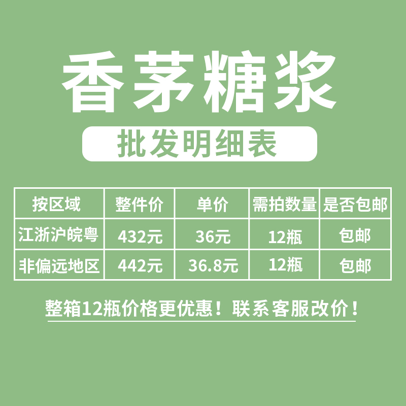 香茅糖浆奶茶店专用调味糖浆香气手打柠檬茶草风味糖浆奶茶原料1L - 图0