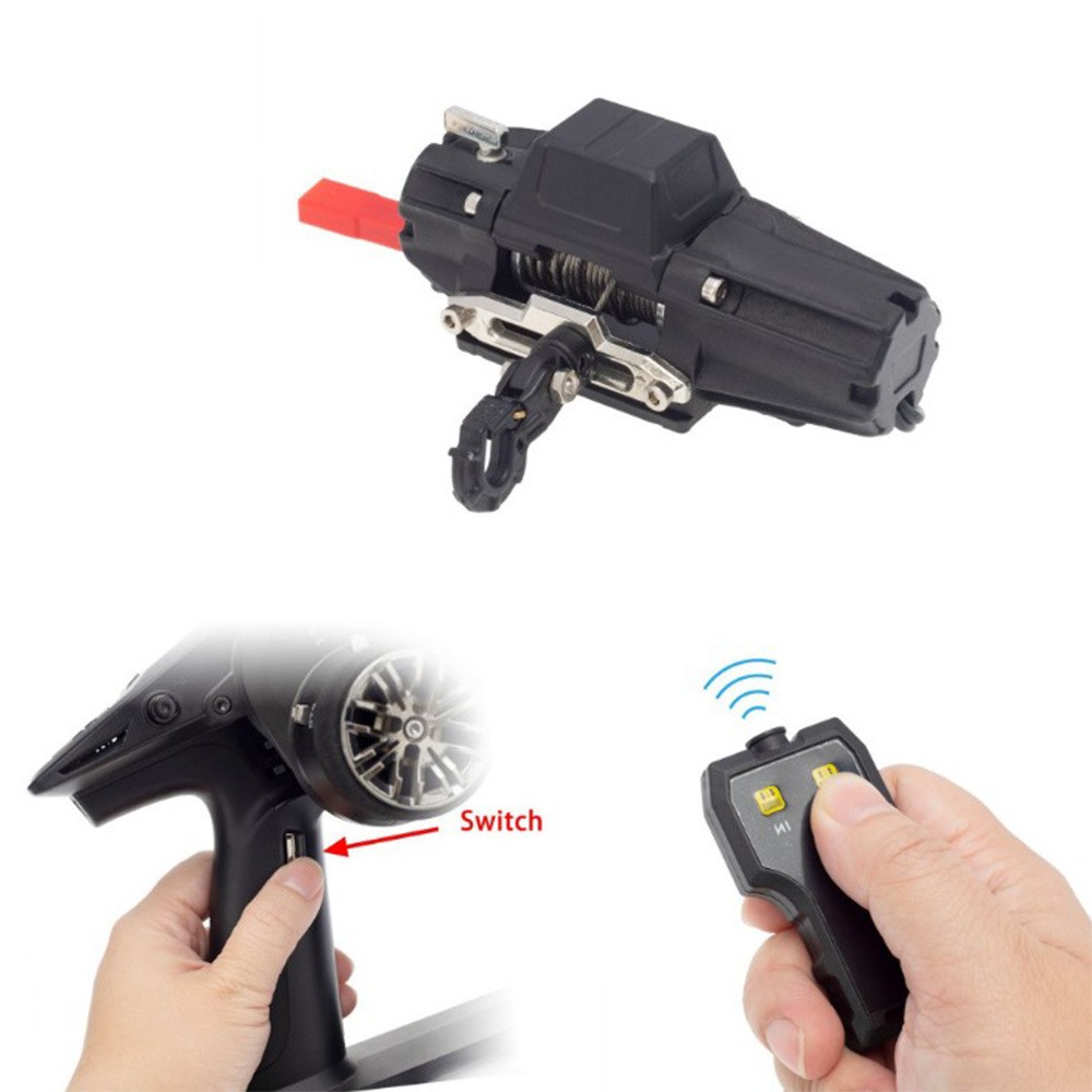 1/10仿真攀爬车金属电动绞盘 单动力绞盘 TRX4 90046 D90 DIY改装 - 图2