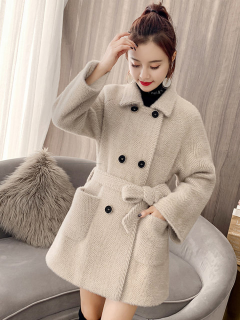 2025 autumn and winter new thick mink fleece coat
