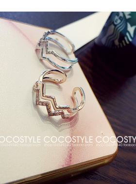 戒指女时尚个性轻奢小众设计精致食指戒指金色潮网红简约女士素圈