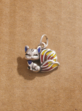 复古狐狸项链女潮个性高级感滴胶锁骨链时尚百搭创意感卡通吊坠