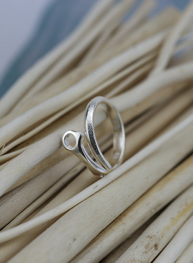 《爱的拥抱》剪刀手爱德华925纯银做旧复古开口情侣对戒指光复号