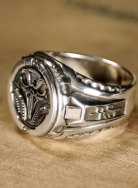 电影《爱尔兰人》周边同款戒指霸气痞帅男士开口指环时尚个性食指