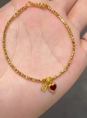 复古碎金几两手链女蹦迪珠戒指