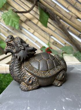 中国风禅意复古风小龙鬼鱼缸流水