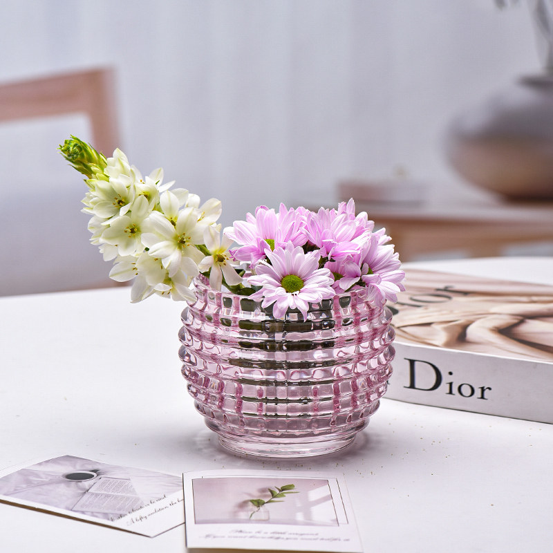 北欧创意彩色圆球玻璃花瓶客厅插花水培绿萝铜钱草绿植家居摆件,淘宝优惠券,粉丝福利购,淘宝优惠卷