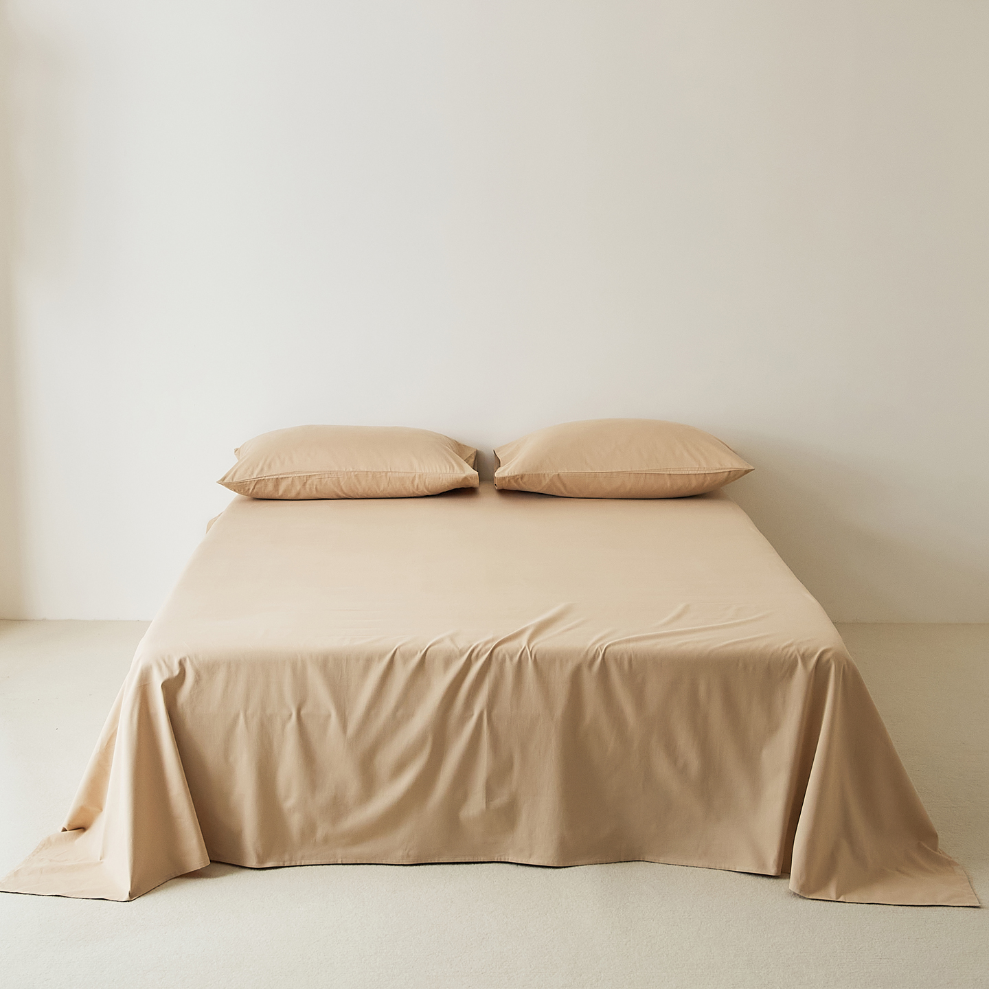 50支全棉新疆长绒棉床单纯棉磨毛纯色单件床笠1.5m1.8m2.0m床罩 - 图3