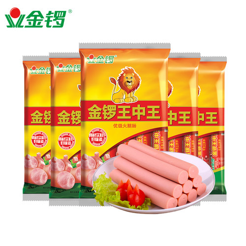 【金锣旗舰店】 金锣王中王224g*5袋 早餐炒菜配菜肠休闲旅游零食 - 图0