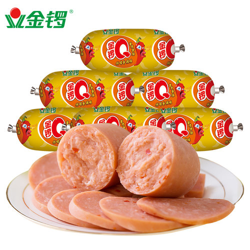 金锣Q香香辣火腿肠80g*6支 肉类香肠办公旅游休闲零食小吃即食肠 - 图0