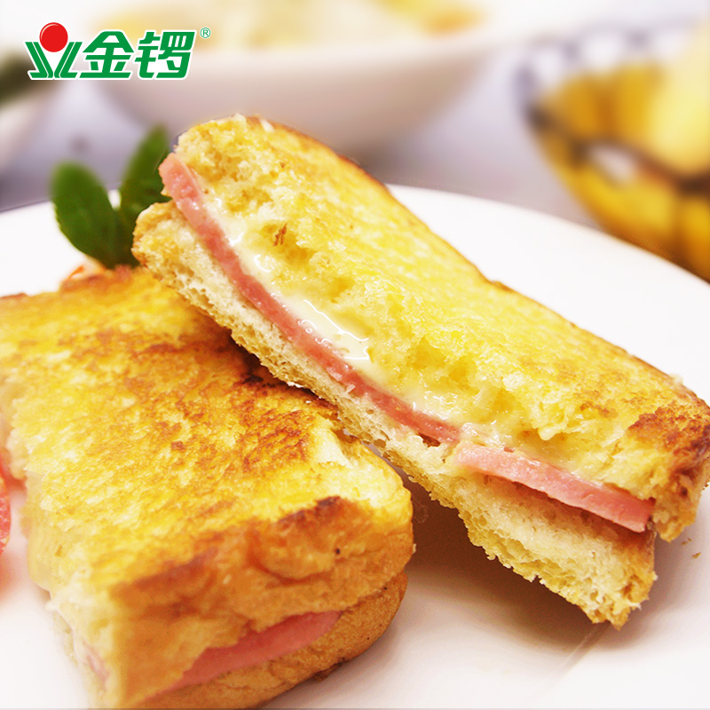 【金锣旗舰店】三文治火腿肠1200g 方火腿手抓饼早餐 午餐肉切片 - 图2