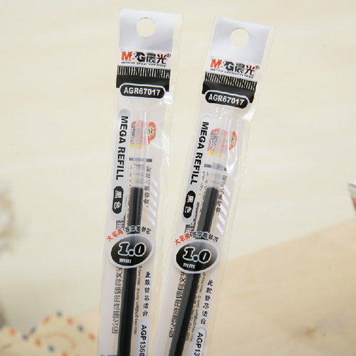 包邮晨光文具大笔画1.0mm子弹头中性签字水笔芯替芯黑色AGR67017 - 图2