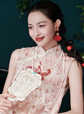 钟楚曦同款长款珍珠项链礼服配饰