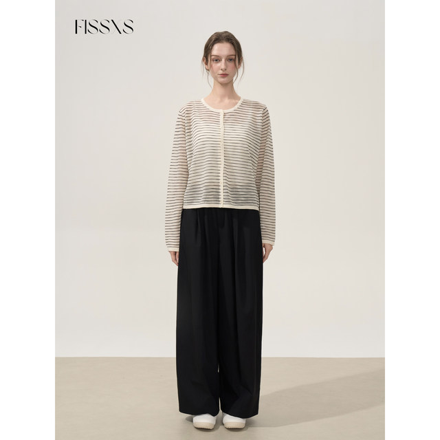 FISSXS summer ບາງ breathable casual ວ່າງສາມມິຕິລະດັບ wide-feel elastic trousers ແອວ versatile ສໍາລັບແມ່ຍິງ