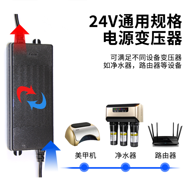 净水器电源适配器家用电源线24V 3A 5A 2A净水机通用规格变压器-图0