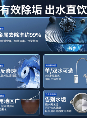 净水器家用直饮厨房RO过滤直饮机